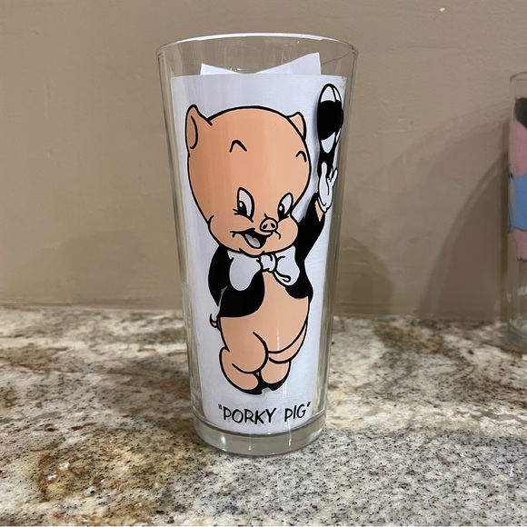 Porky Pig Looney Tunes Pepsi Collector Series Drinking Glass Warner Bros - Picture 3 of 5